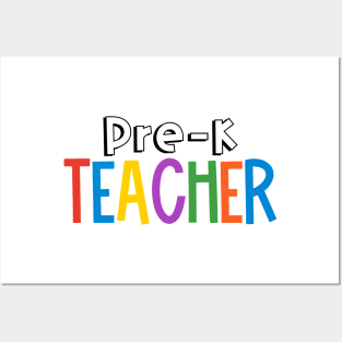 Rainbow Pre-K Teacher Posters and Art